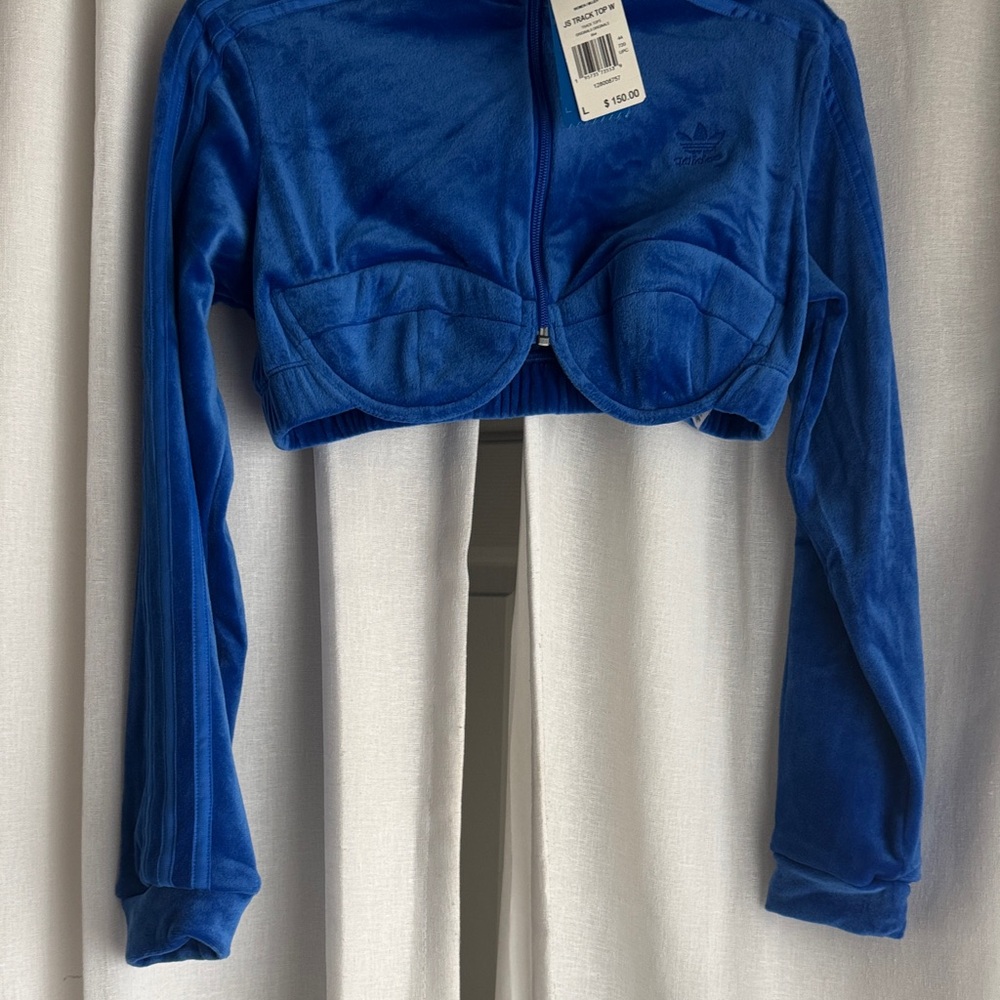 Adidas Blue Velvet Crop Top - Picture 4 of 8